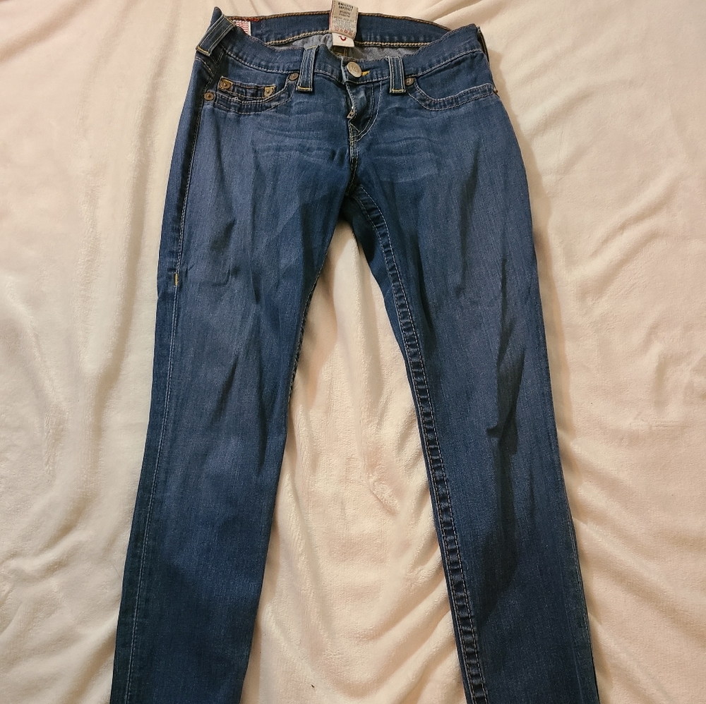 True Religion Skinny Blue Jeans Women's Size 29